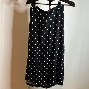 Old Navy Black and White Polka Dot Midi Skirt